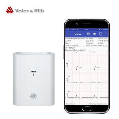 Sistema pequeno branco Bluetooth de Android da caixa da aquisição que descansa a máquina de ECG